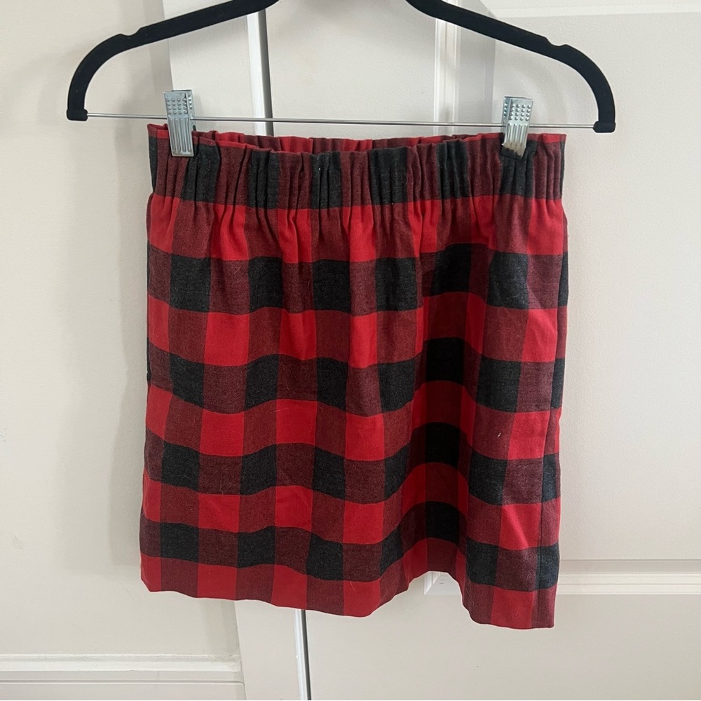 Red and Black Plaid Skirt